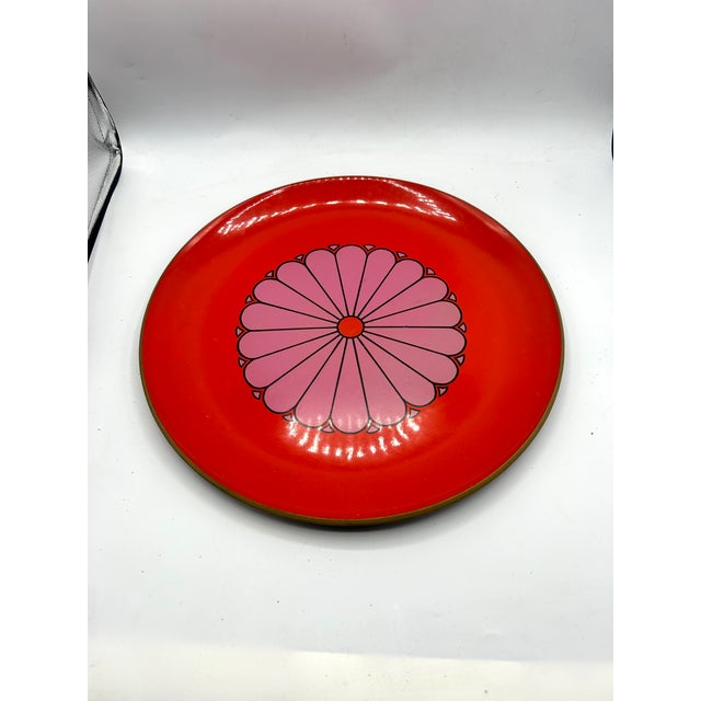 Mid-Century Modern Vintage CTO Japan Melamine Flower Power Plates and Serving Platters, Set of 10 For Sale - Image 3 of 17