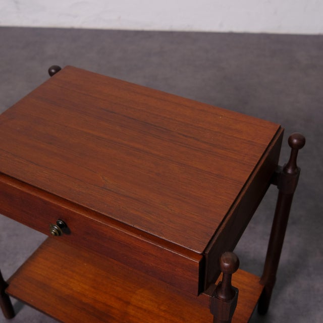 Vintage Italia Teak Bedside Table by Fratelli Proserpio, 1950s For Sale - Image 6 of 16