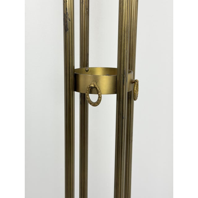 Gold Italian Hollywood Regency Brass Coat Rack, 1940s For Sale - Image 8 of 12