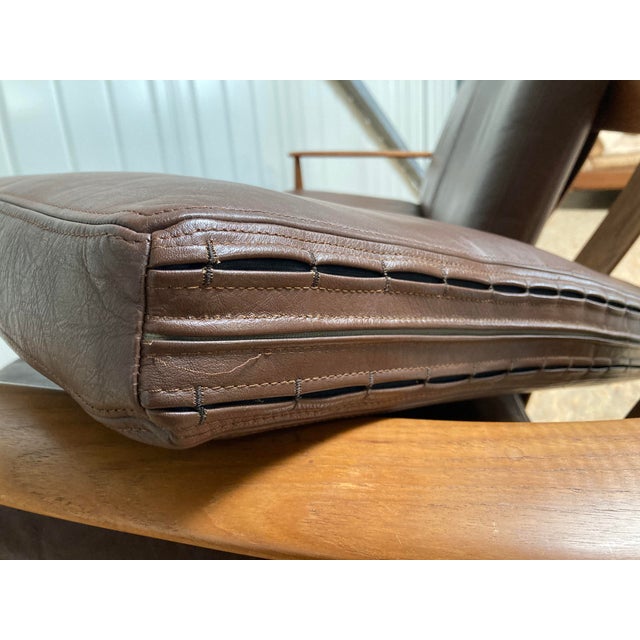 Teak and Leather Sofa by Grete Jalk for France & Son, 1960s For Sale - Image 13 of 18