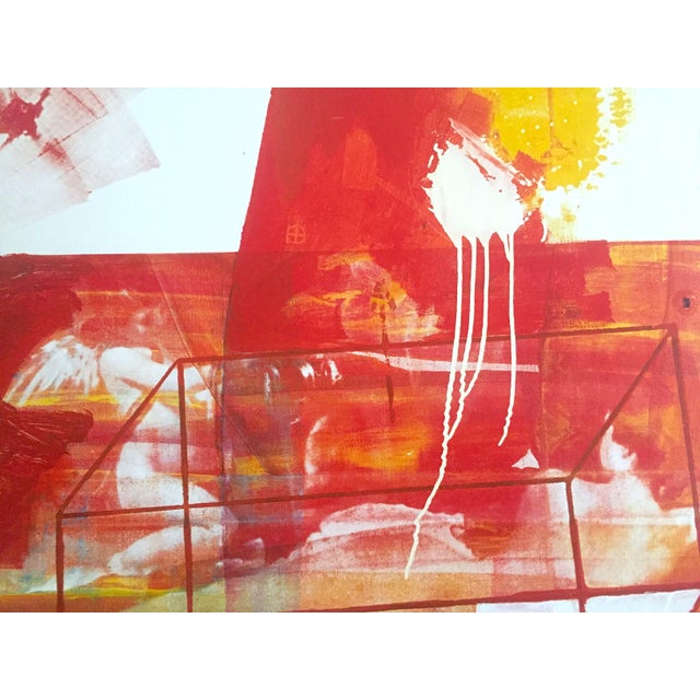 【THE MUSEUM VISITOR】 PAINTING ART PRINTED DUST BAG 01 RED Robert Rauschenberg Lmtd Edtn Lithograph Print Gagosian