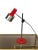 Stilnovo adjustable table lamp red, metal, aluminium, Italy Lighting, 1960s. This piece is attributed to the mentioned...