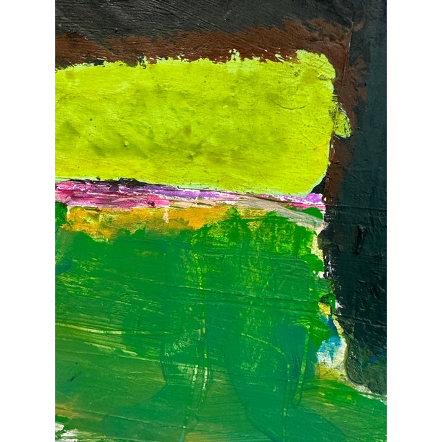 Asparagus Modern Abstract Diptych on Canvas For Sale - Image 8 of 12
