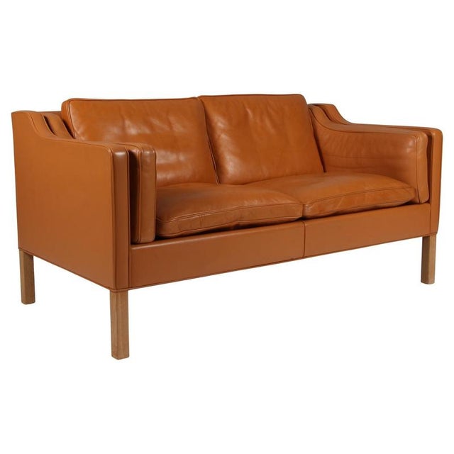 Brown Model 2212 2-Seater Sofa attributed to Børge Mogensen for Fredericia For Sale - Image 8 of 8