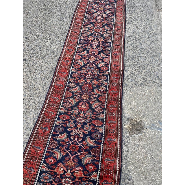 Extra-Long Antique Persian Kurdish Runner 2.10' X 15.10' (86cm X 483cm) 1900s For Sale In New York - Image 6 of 9