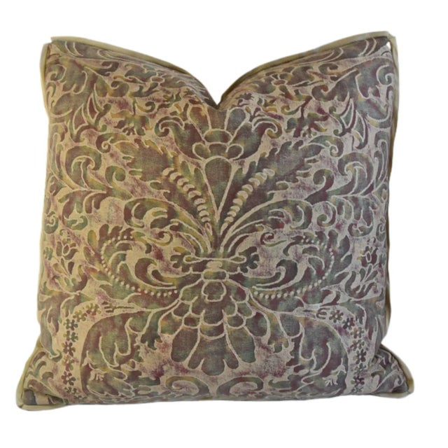 2020s Stunning Italian Designer Mariano Fortuny Caravaggio Feather/Down Pillow For Sale - Image 5 of 9