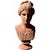 Neoclassical Style Head of a Woman, 20th Century, Terracotta For Sale - Image 3 of 6