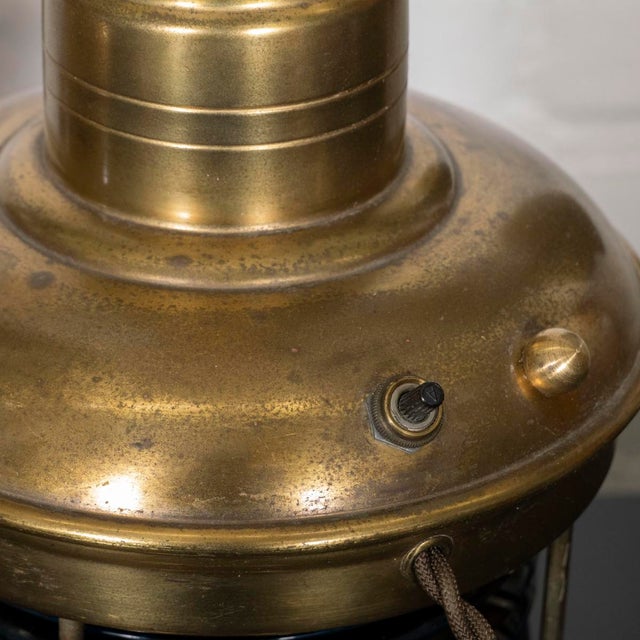 Pair of Repurposed Railroad Light Table Lamps For Sale - Image 11 of 12