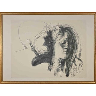 Emilio Greco, Lovers, Edition 31/50, Photolithograph, Framed For Sale