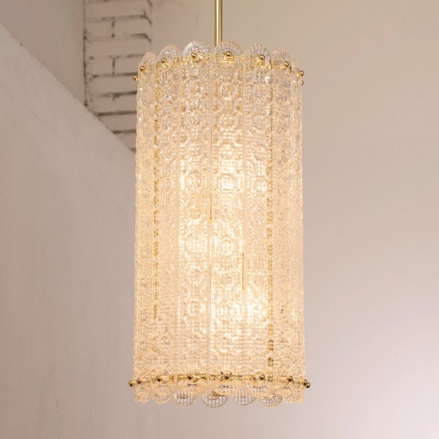 Italian Suspension Lamp in Murano Crystal Glass, 1990s For Sale - Image 6 of 12