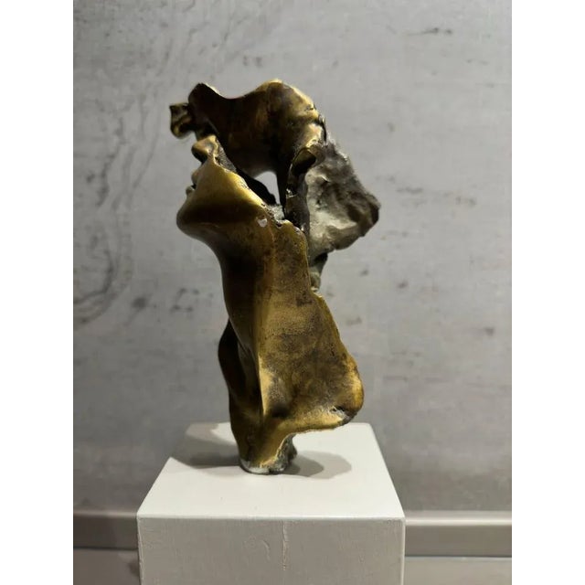 Metal Italian Sculpture Bronze Lovers For Sale - Image 7 of 10