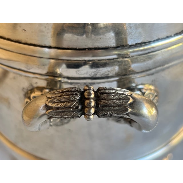 French Provincial Christofle French "Sully" Silver Plated Champagne Bucket, C. 1970's For Sale - Image 3 of 9