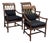 McGuire Style Bamboo + Rattan Armchairs, Set of Three For Sale