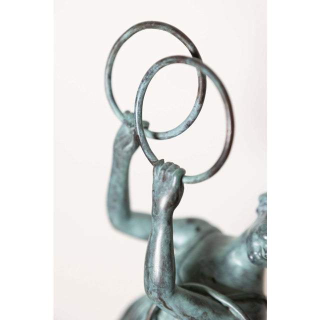 Verdigris 20th Century French Statuette For Sale - Image 8 of 11