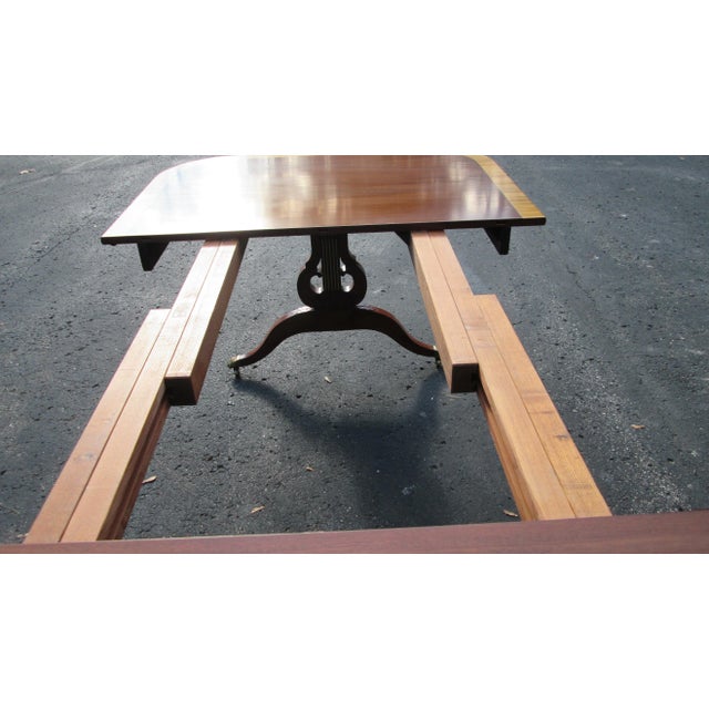 Wood Joseph Gerte of Boston Traditional Mahogany Dining Table For Sale - Image 7 of 11