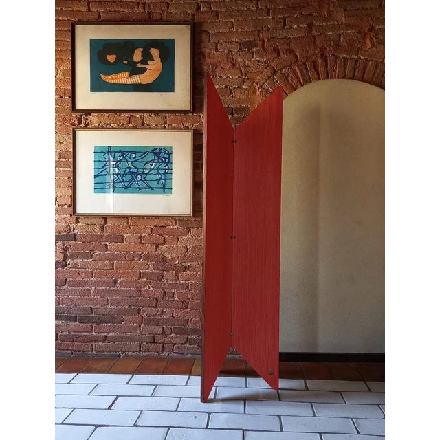 Pompeian Red Coat Stand by Ferdinando Meccani for Meccani Arredamenti, 1976. Coat stand made of open-pore oak varnished...