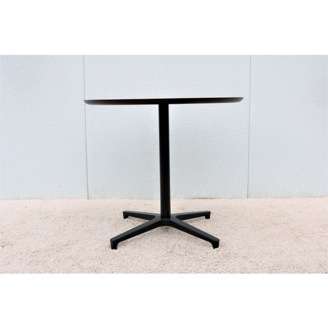 Naoto Fukasawa Modern Naoto Fukasawa for Geiger Saiba 30" Round Walnut Veneer Top Dining Table For Sale - Image 4 of 13