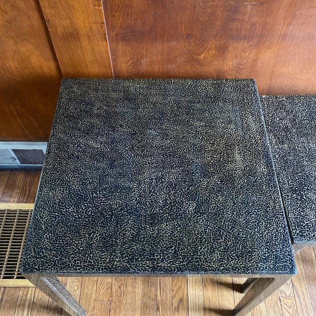 2000 - 2009 Gumps Black Gold Lacquer Nesting Tables - Set of 3 For Sale - Image 5 of 13