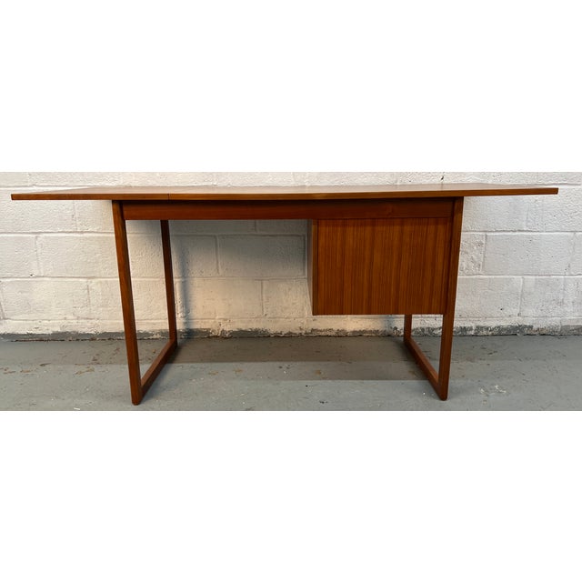 Mid-Century Modern Danish Extending Drop-Leaf Teak Desk For Sale - Image 17 of 17