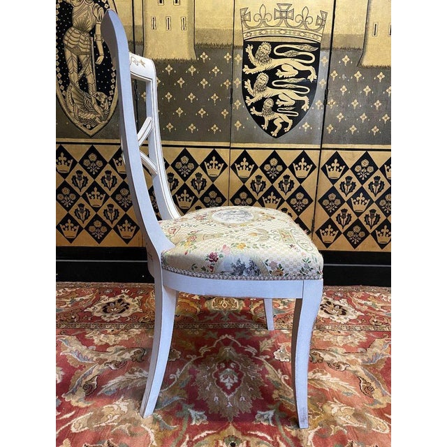 Directoire Style Painted Chairs, Set of 6 For Sale - Image 9 of 10