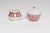 Mid-Century Modern Swedish Ceramic Red Stripe Sugar and Creamer by Karin Björquist for Gustavsberg For Sale - Image 3 of 14
