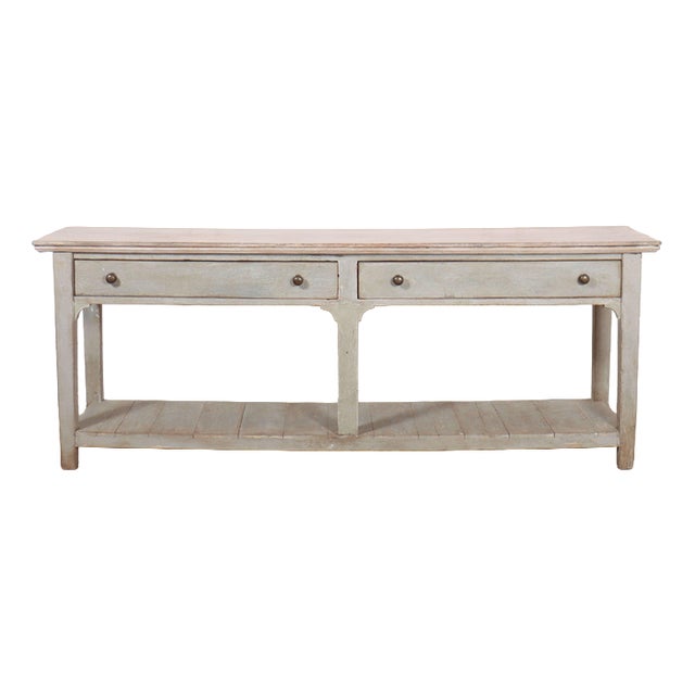 English Painted Potboard Dresser Base For Sale