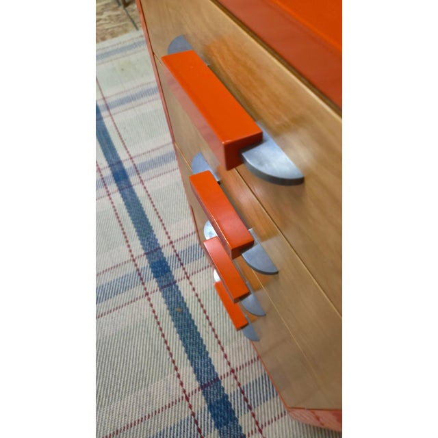Wood "Pair 1939 ' Flexible Home Arrangements' 4 Drawer Stands by Eliel Saarinen,Pipsan Saarinen Swanson, and J. Robert F Swanson for Johnson Furniture Co." For Sale - Image 7 of 12