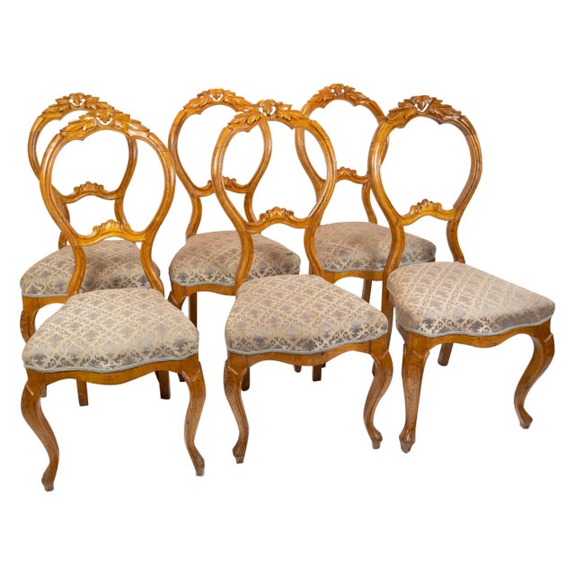 Rococo Dining Room Chairs in Light Mahogany, 1760s, Set of 6 For Sale - Image 10 of 10