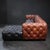 Contemporary Two-Tone Chesterfield Sectional in Black & Cognac Leather — Sculptural Modern Statement For Sale - Image 3 of 15