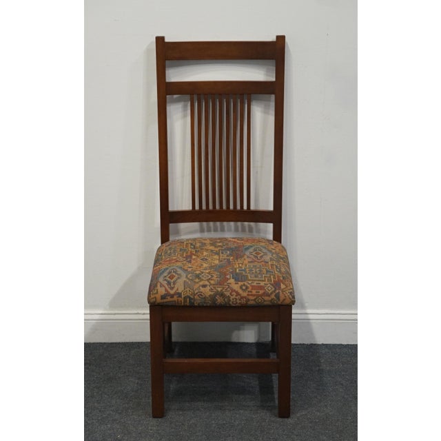 Contemporary Canal Dover Solid Quarter Sawn Oak Contemporary Mission Style Dining Side Chair For Sale - Image 3 of 9