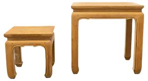 Vintage Chinese Elm Nesting Tables, Set of 2