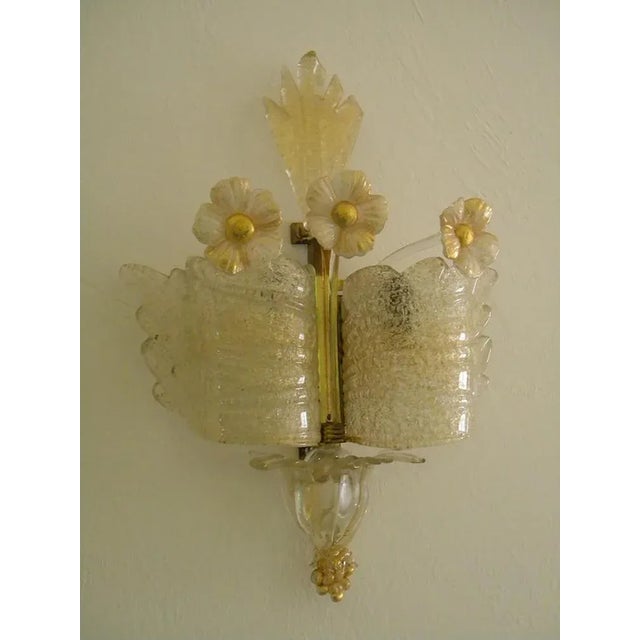 1960s Mid-Century Grand Hotel Sconces from Barovier & Toso, 1960s, Set of 3 For Sale - Image 5 of 7