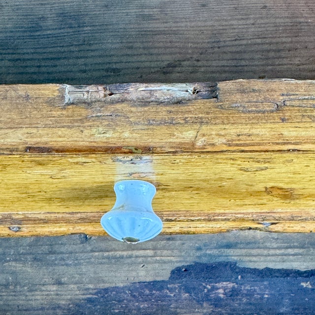 Antique Wooden Two Drawer Tabletop Cabinet With Dome Treasure Chest Top in Golden Brown For Sale - Image 9 of 16