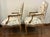 Late 19th Century Pair Vintage French Fauteuils Upholstered in Scalamandre Fabric With Nailhead Trim For Sale - Image 5 of 5