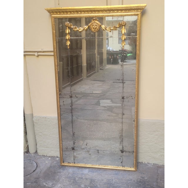 Louis XVI Style Mirror in Carved Wood, 1890s For Sale - Image 11 of 11