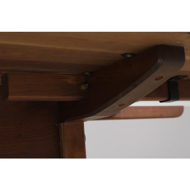 Stickley Cherry Mission Trestle Table For Sale - Image 15 of 18
