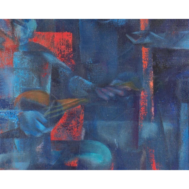 Abstract 1952 Oil on Canvas Painting of Figures by Joseph Wolins For Sale - Image 3 of 9