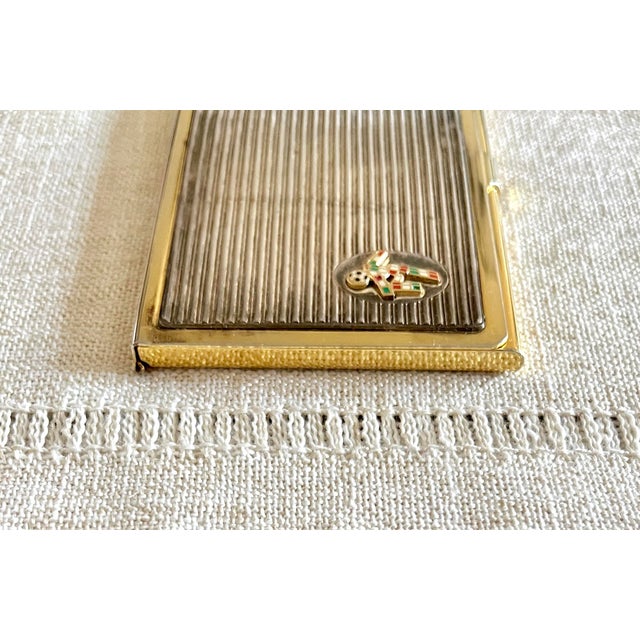 Metal 1990 Fifa World Cup Souvenir Gold Card Holder Cigarette Case Italia ‘90 Italy For Sale - Image 7 of 11