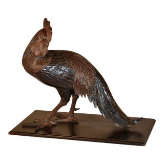 19th Century Swiss Carving of a Rooster For Sale