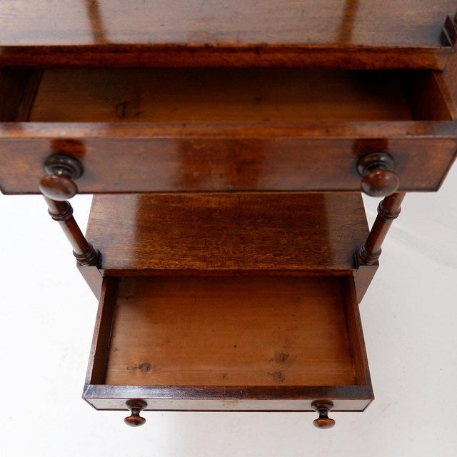 English Mahogany Whatnot Shelf, 1950s For Sale - Image 6 of 13