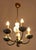 Painted Porcelain 5-Armed Chandelier For Sale - Image 3 of 4