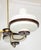 1960's Stilnovo Style Walnut and Brass Chandelier For Sale - Image 14 of 17