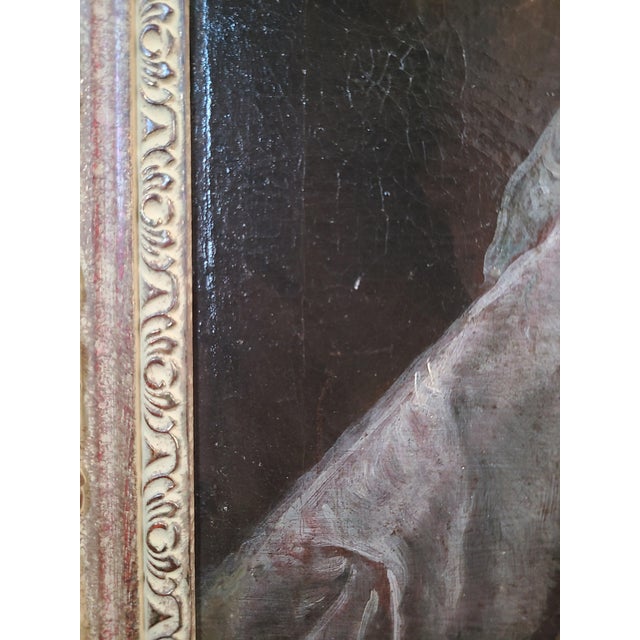 Antique 18th Century French Oil Painting Portrait of a Gentleman in Armor For Sale - Image 14 of 14