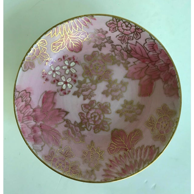 Mid 20th Century Mid 20th Century Dorothy C. Thorpe Pink and Gold Cachepot Jewelry Bowl For Sale - Image 5 of 5
