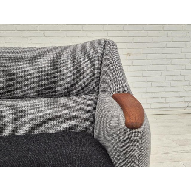 Black Danish Model 58 Sofa in Wool and Teak by Kurt Østervig, 1960s For Sale - Image 8 of 18