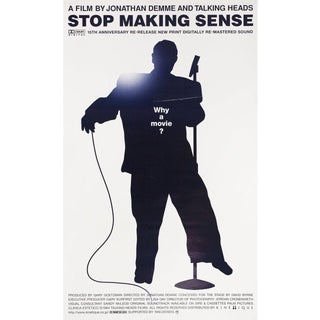Stop Making Sense R1999 Japanese B2 Film Poster For Sale