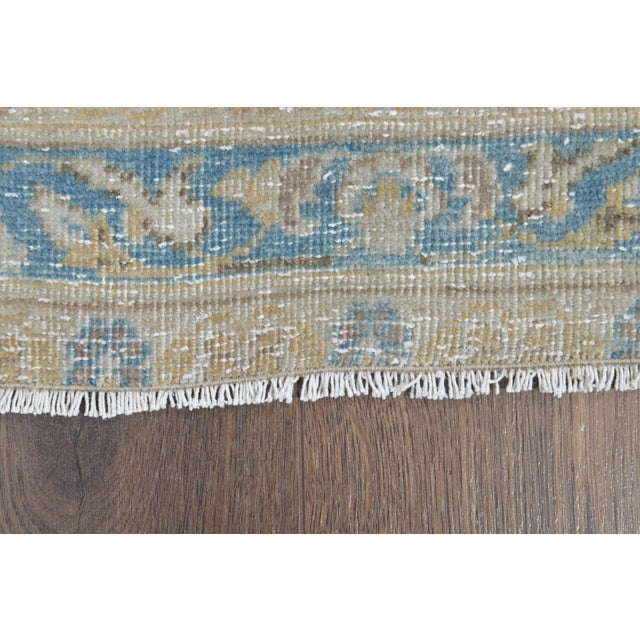 1970s 1970s Vintage Persian Handmade Wool Cotton Orange Area Rug For Sale - Image 5 of 11