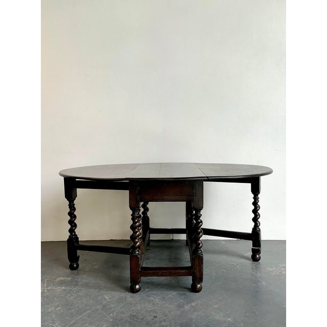 Vintage Barley Twist Gate Leg Table For Sale - Image 11 of 13