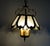 Gold Antique French Brass and Glass Chandelier from Unbekannt, 1930s For Sale - Image 8 of 10