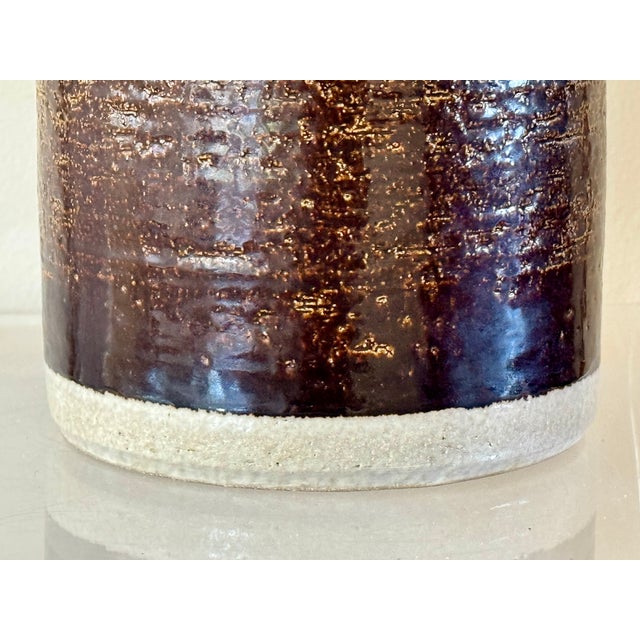 Brown 1960s Soholm Stentoj Danish Ceramic Vase For Sale - Image 8 of 12